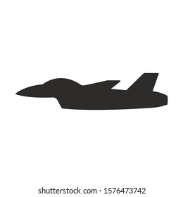 Vector military plane icon. Logo illustration.