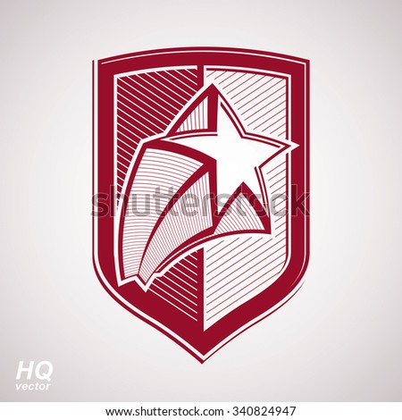 Soviet emblem on a historic building.