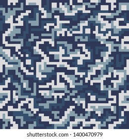 Vector military squre camouflage seamless pattern. Vector illustration can be used for wallpaper, pattern fills, web page background, print on fabric or wrapping paper.