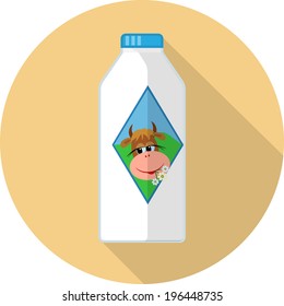 Vector Milk Bottle 