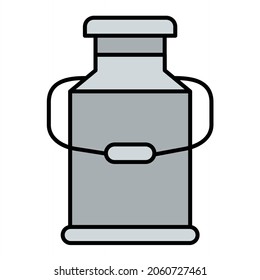 Vector Milk can Filled Outline Icon Design
