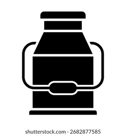 Vector Milk Can Icon – Farming and Agriculture Flat Style