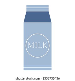 Vector milk carton icon. Milk pack symbol in flat design.