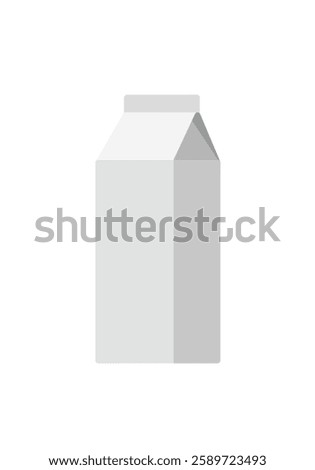 Vector milk carton. Illustration in flat design style. 