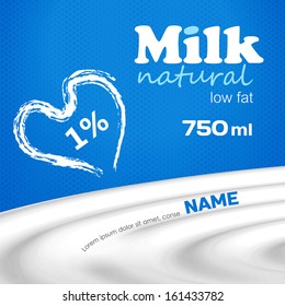 Vector Milk cream package design splash busines background