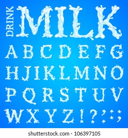 Vector Milk Font Caps