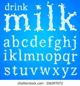 Vector Milk Font Small Letters