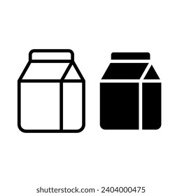 Vector milk icon. Flat illustration of milk isolated on white background. Icon vector illustration sign symbol.