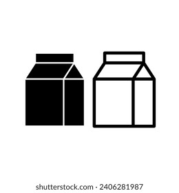 Icono de leche vectorial. Ilustración plana de la leche aislada sobre fondo blanco. Símbolo de signo de ilustración vectorial de icono.