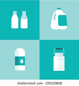 vector milk icon package types