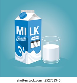 Vector milk illustration