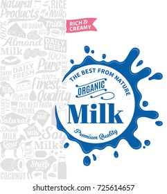 Vector milk logo