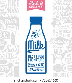 Vector milk logo