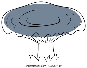 Vector milk mushroom is isolated on a white background