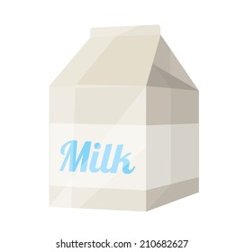 Vector Milk Package Flat Icon