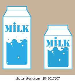 Vector of milk packing. Cardboard packaging with milk. A carton of milk.