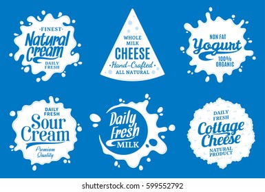 Vector milk product logo