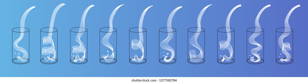 Vector milk splash pour in glass set. Vector isolated transparent illustration. Dairy product, yogurt, cream, kefir, protein cocktail. Healthy vitamin food, breakfast, diet and nutrition.