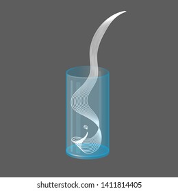 Vector milk splash pour in glass. Vector isolated transparent illustration. Dairy product, yogurt, cream, kefir, protein cocktail. Healthy vitamin food, breakfast, diet and nutrition.