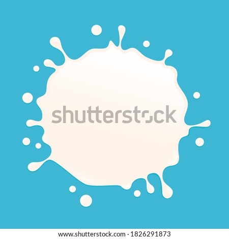 Vector milk splash.To see the other milk illustrations , please check milk collection.