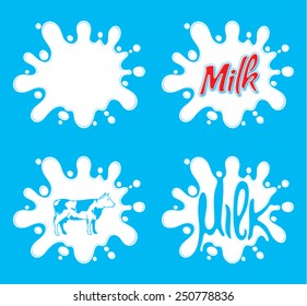 Vector Milk Splashes
