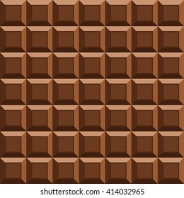 Vector milk tile chocolate seamless background. Seamless pattern with chocolate texture