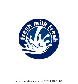 Vector milk, yogurt or cream logo, icons and drops 