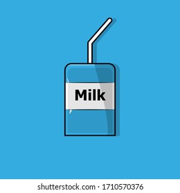 Vector Milkbox Isolated blue Background