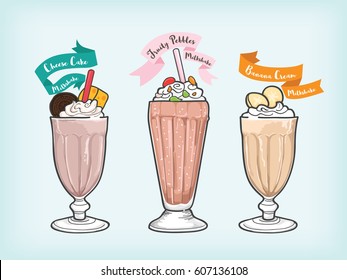 vector milkshake