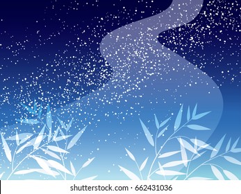 A vector Milky Way illustration for the Star Festival.