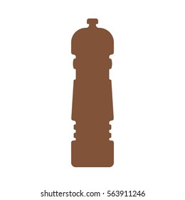 Vector mill for pepper pepperbox flat icon template