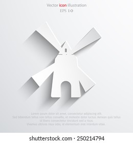 Vector mill web icon Eps 10.