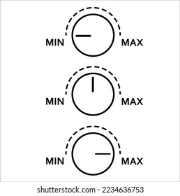 vector
min and max of water heater
or increase-reduce the risk volume