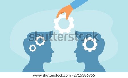 Vector mindset shift and leadership transformation Illustration