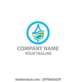 Vector Mineral Bottled Spring water logo label template.EPS 10