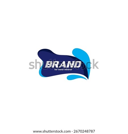 Vector Mineral Bottled Spring water logo label template