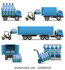 Vector Mineral Water Shipping