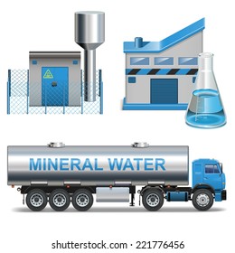 Vector Mineral Waters Production