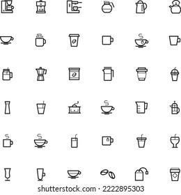 Vector mini food icons with transparent background