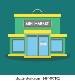 vector mini market sop flat design 