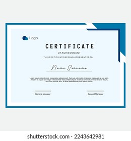 Vector minimal abstract award certificate template