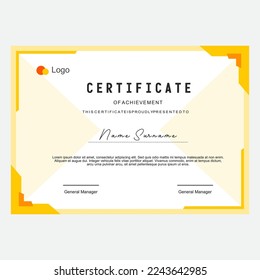 Vector minimal abstract award certificate template