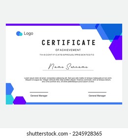 Vector minimal abstract award certificate template