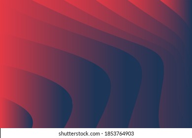 Vector Línea de contorno abstracto mínimo fondo de gradiente colorido. Patrón de líneas onduladas coloridas. Bandas de Opart. Contorno moderno, rayas geométricas de línea 