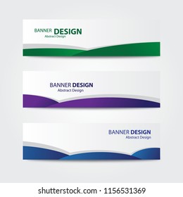Vector minimal abstract design banner template