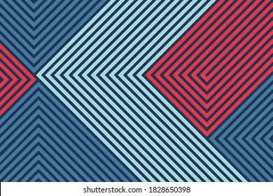 Vector Línea abstracta mínima color de fondo oscuro. Patrón de placa de circuito de líneas coloridas. Bandas de Opart. Líneas modernas, líneas geométricas. fondo de formas.