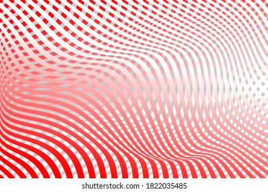 Vector Minimal abstract wavy line colorful gradient light background. Colorful wavy lines pattern. Opart stripes. Modern waves, geometric line stripes 