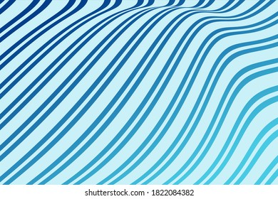 Vector Minimal abstract wavy line colorful gradient light background. Colorful wavy lines pattern. Opart stripes. Modern waves, geometric line stripes 
