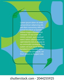 Vector minimal background with abstract organic shapes and sample text. Contemporary collage. Design for posters, flyers, greeting cards, packaging, branding and wedding invitations
