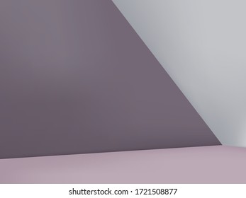 Vector Minimal Background, Geometric Corner in Pastel Purple & Light Gray